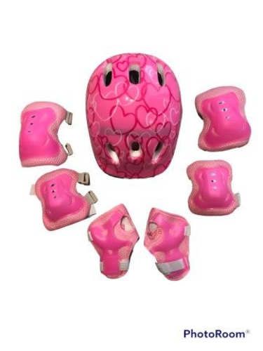 Set Proteccion Niña(o) Casco, Muñequera Bicicleta,