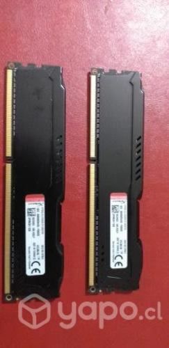 Memoria RAM DDR3, 1x8GB, 2x4GB HyperX Fury HX318C1