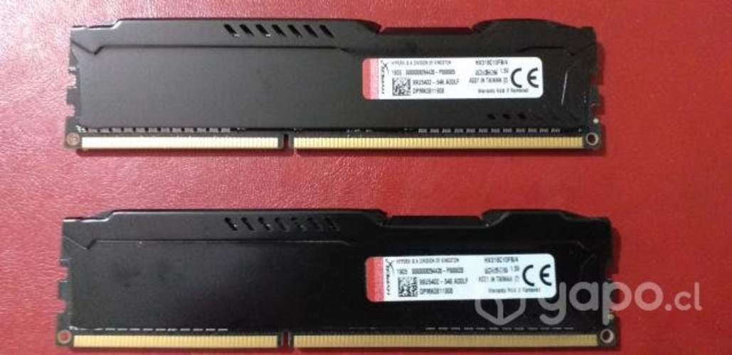 Memoria RAM DDR3, 1x8GB, 2x4GB HyperX Fury HX318C1