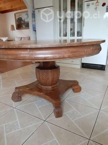 Mesa Inglesa Antigua De Comedor Redonda