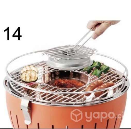 Parrila a Carbon Portatil Exterior Interior