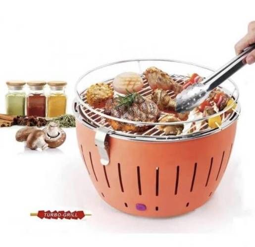 Parrila a Carbon Portatil Exterior Interior