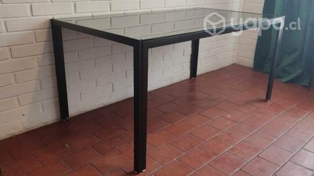 Mesa Comedor Vidrio y Metal