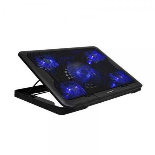 Base cooler para notebook 5 ventiladores luz y pue