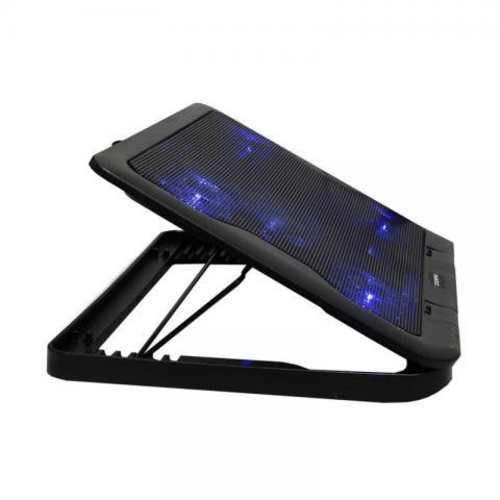 Base cooler para notebook 5 ventiladores luz y pue
