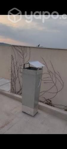 Embudo extractor de humo quincho ¡Afuera Humo