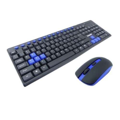 Set Teclado + Mouse Gamer USB Inalambrico Azul