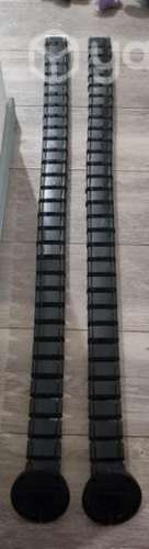 Organizadores de cables tipo vértebra 130cm negro