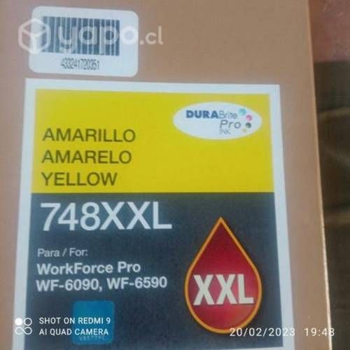 Tinta Epson 748xxl yellow original de alta
