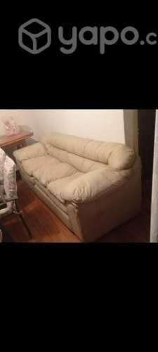 Sofá ecocuero 3 cuerpos