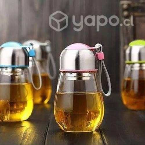 Botella Vidrio Té Infusiones 400 ML
