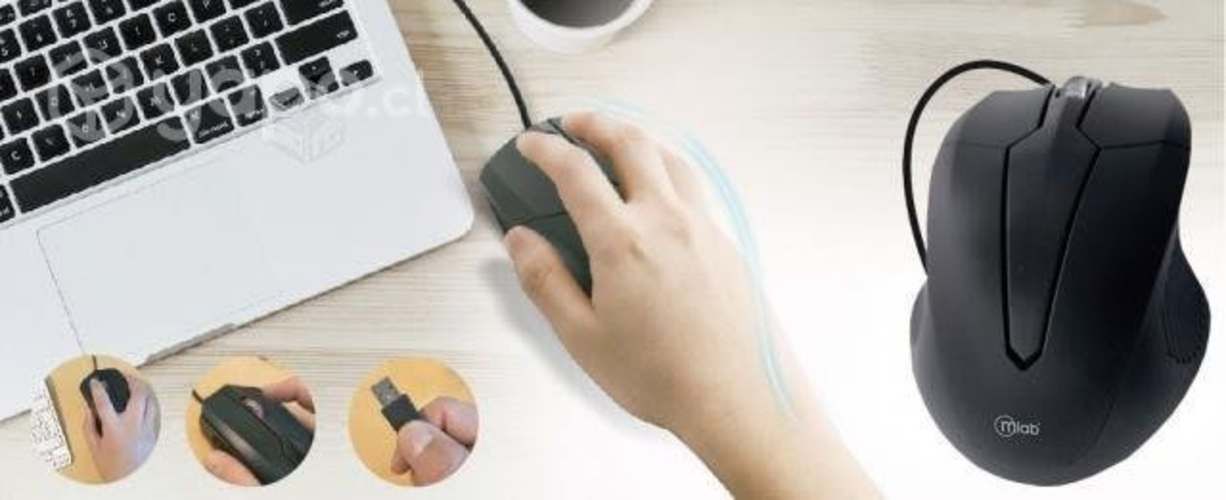 Mouse USB Scroll Point 350 Ergonómico 1200 DPI