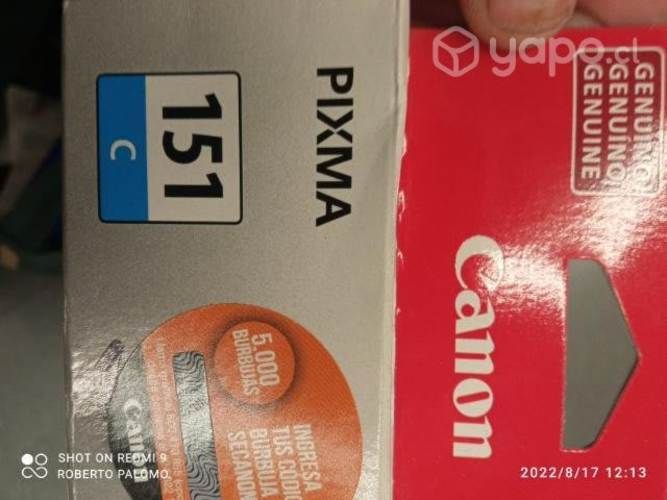 Tinta canon 151 cyan original