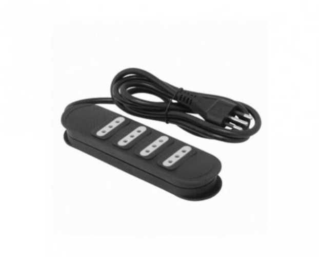 Alargador Múltiple 4 Posiciones 1,5 M Negro