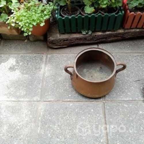 Olla de Cobre Muy Antigua, Hecha a Mano