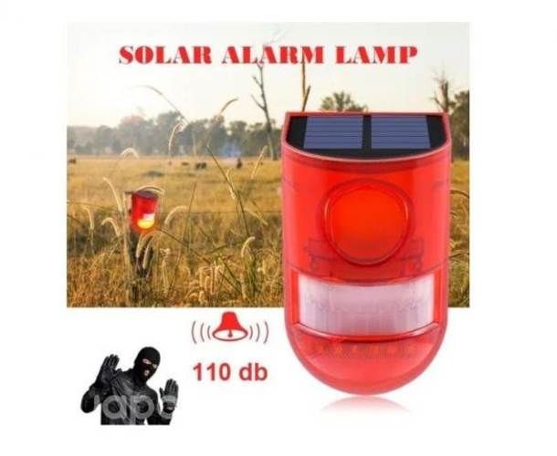 Sirena Alarma Con Sensor De Movimiento Y Luz Solar
