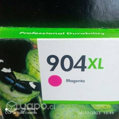 Tintas hp 904xl colores originales de alta