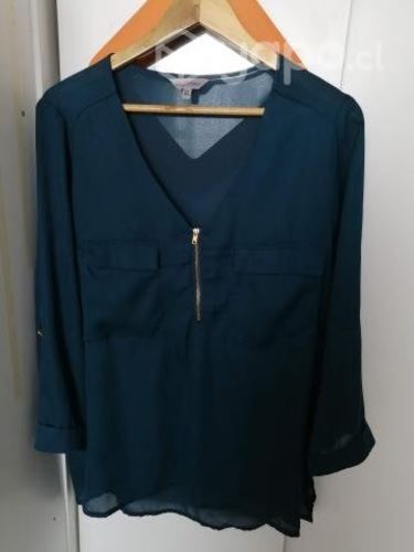 Blusa color verde petroleo