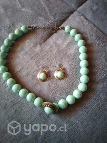 Conjunto collar y aros