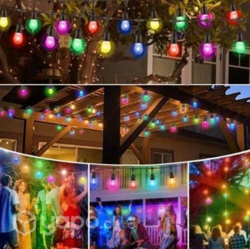 Guirnalda Decorativa 10mts + 10 Ampolletas Colores