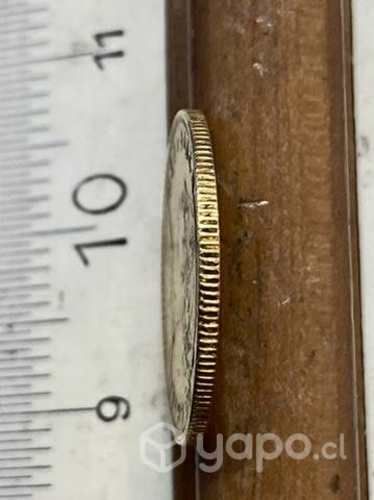 Moneda Oro Antigua Chile 5 Cinco Pesos 1898 21 kil