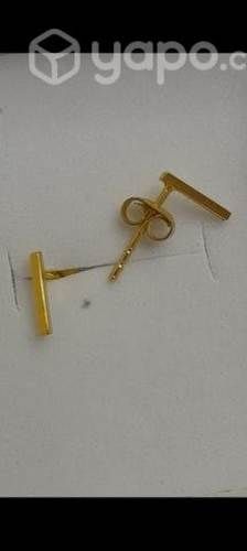 Aros de plata ley 925, bañados en oro 18k