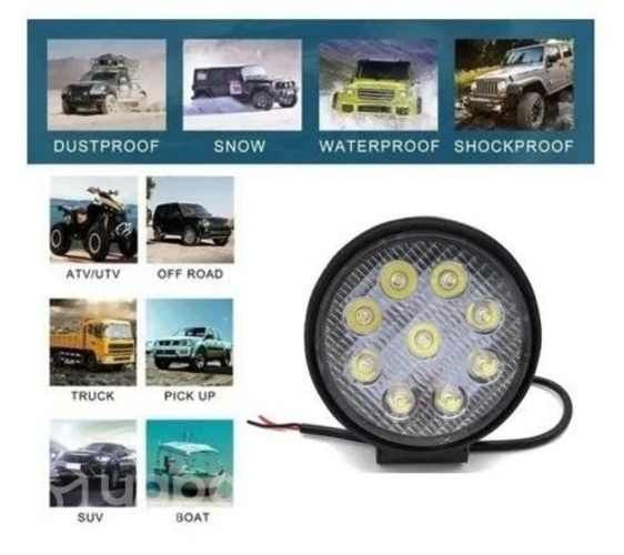 Foco Led Neblinero 27w Redondo 9 LED 12V 24V