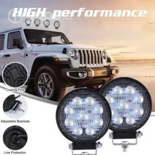 Foco Led Neblinero 27w Redondo 9 LED 12V 24V