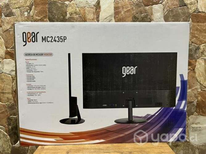 Monitor GEAR, Modelo MC2435P HDMI-VGA-DVI