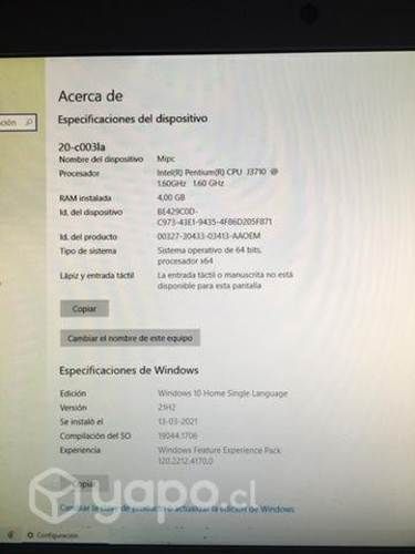 Computador HP de escritorio