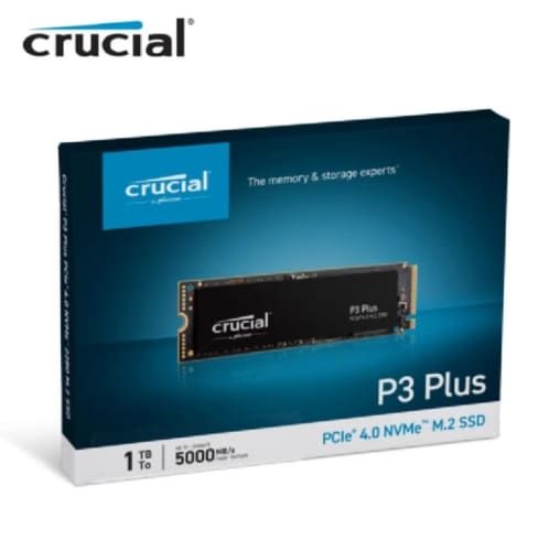 Disco SSD Crucial P3 plus  1TB. M2 Nvme PCIexpress. Para Laptop o PC.