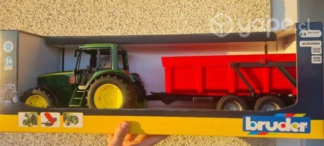 Tractor John Deere + Remolque escala 1:16