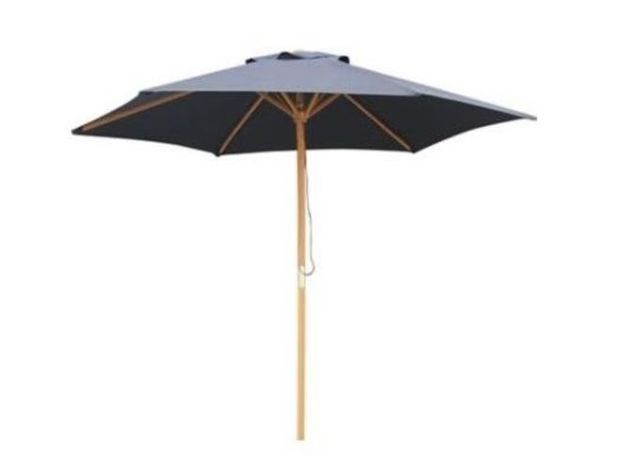 Quitasol tipo madera negro + base