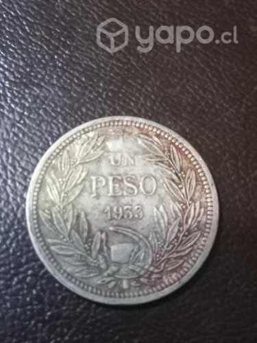 Moneda de 1 peso 1933