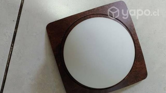 Plafon de vidrio y metal de 22 cms en total