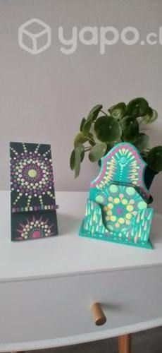 Base para celular y porta vasos