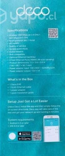 Router, Sistema Wi-fi Mesh Tp-link Deco E4 Blanco