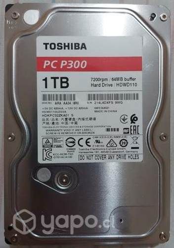Disco duro: Tamaño: 3.5"; Marca: Toshiba