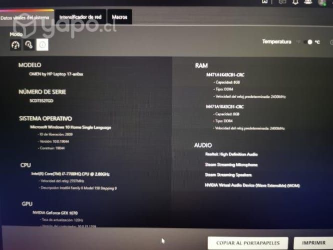 Notebook Hp Omen 17 Gtx 1070