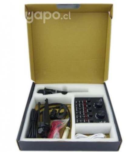 Microfono Kit Condensador, Con Tarjeta De Sonido V
