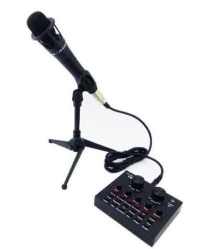 Microfono Kit Condensador, Con Tarjeta De Sonido V