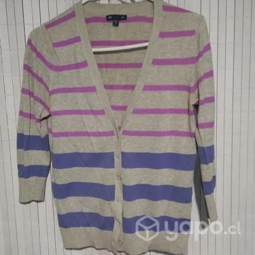 Chaleco 3/4 Gris/Morado Gap Talla XS Usado