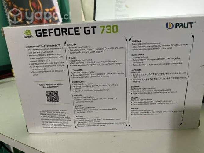 Tarjeta de video NVIDIA GT730 2gb