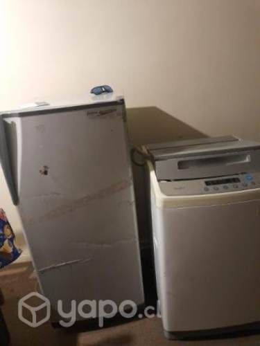 Refrigerador y lavadora funcionando con fallas