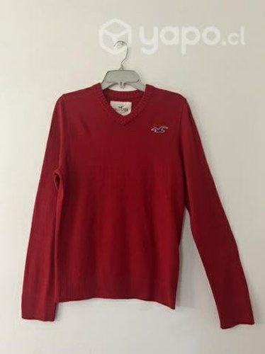 Chaleco 15% Lana Marca Hollister Talla M/l Rojo