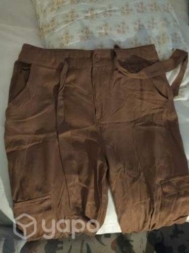 Pantalones de tela café