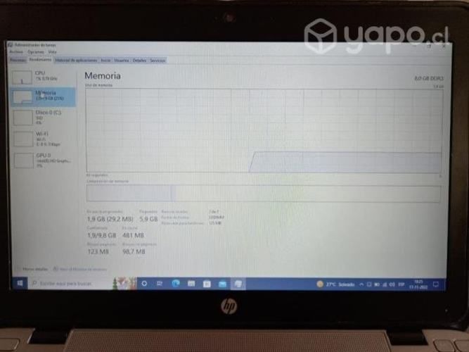 HP Elitebook 820 i5 8 GB RAM