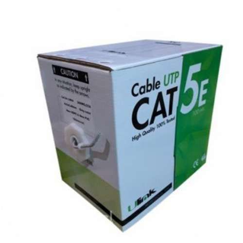 Cable utp cat5e 100 mts, 24 awg, cca pvc. gris