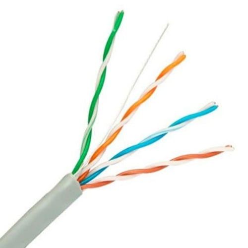Cable utp cat5e 100 mts, 24 awg, cca pvc. gris