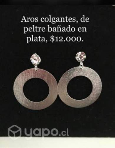 Joyas de peltre bañado en plata